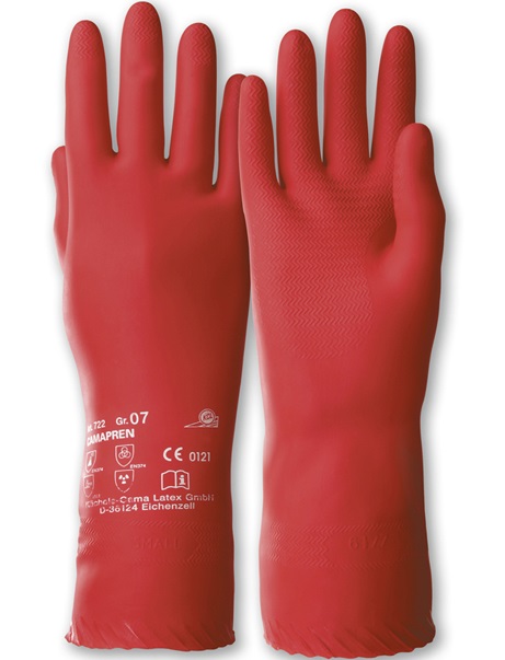 boe-722-1 KCL Camapren 722 Chloroprene Latex Chemical Protective Gloves