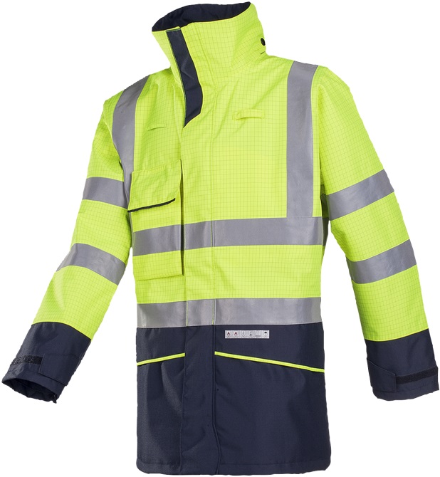 Sioen Hedland 7223N3EF7 Multinorm Warnschutz-Regenjacke