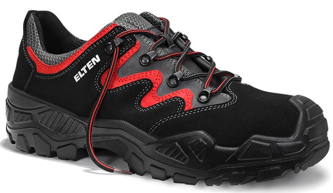 Elten Mick 723850 Sicherheitshalbschuhe Low ESD S2 black-red