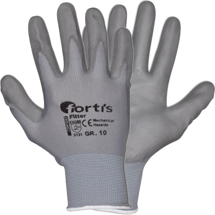 Fortis Fitter PU-Schutzhandschuhe grau