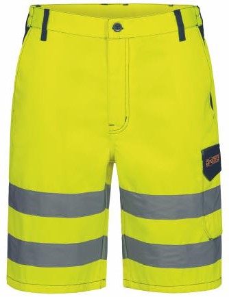 Safestyle 23726 JESSEN Warnschutz-Shorts leuchtgelb-marine