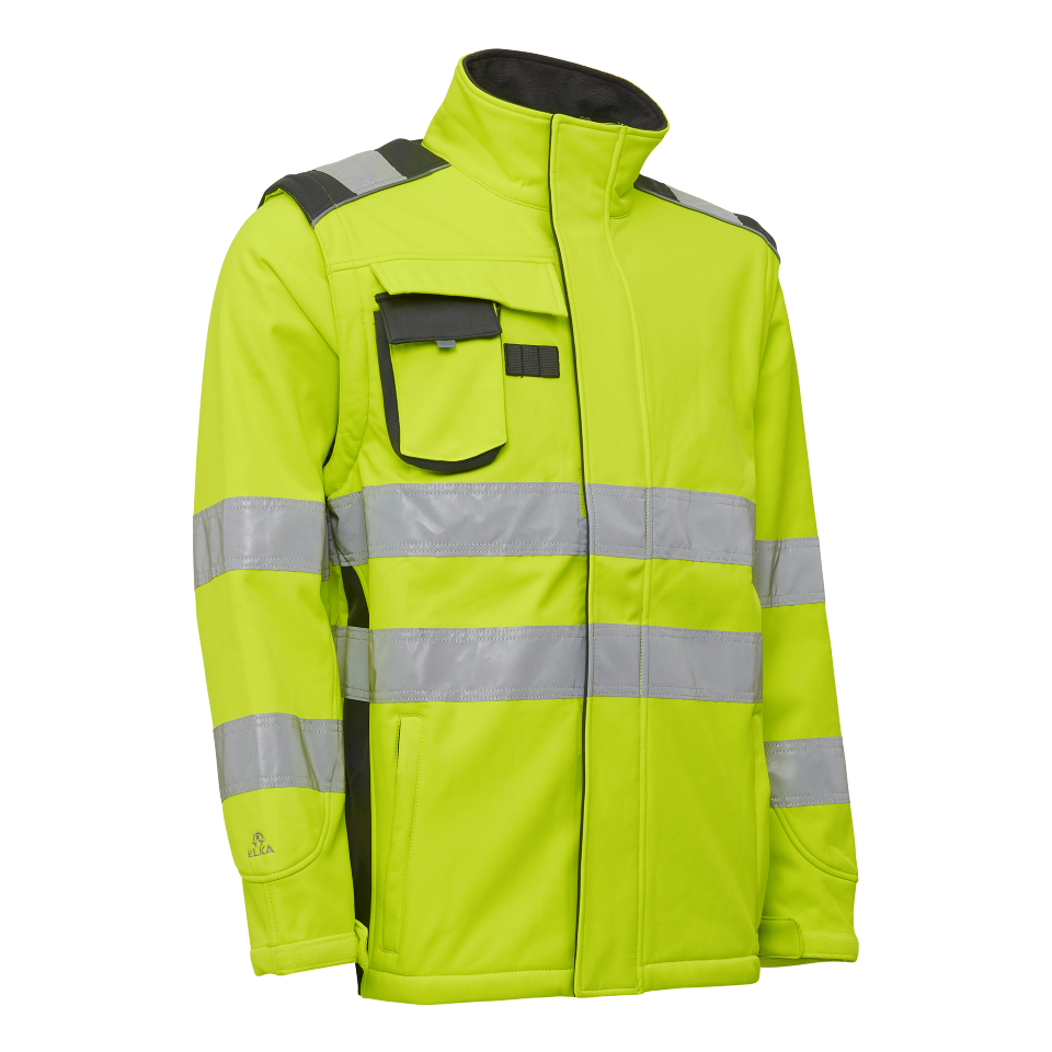 ELKA Rainwear 116504R Visible Xtreme Softshelljacke mit Extra Rückenlänge
