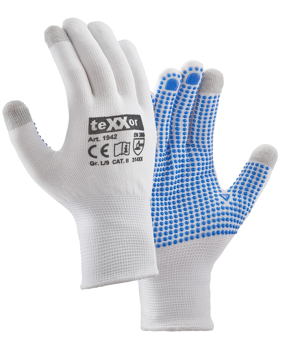 texxor 1942 TOUCH Feinstrickhandschuhe mit Noppen