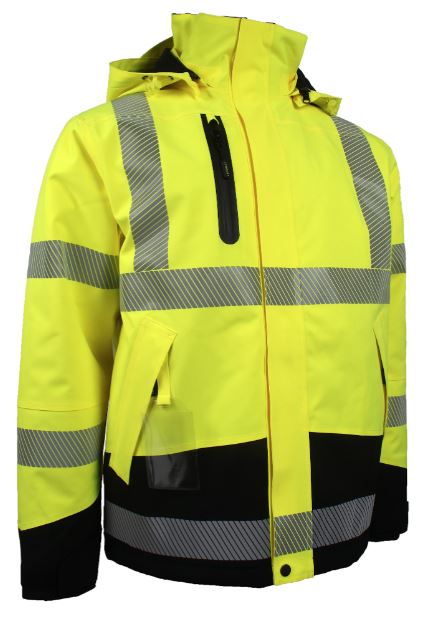 9097-1 Lyngsøe 4WS-9097 atmungsaktive Warnschutz-Winterjacke Kl.3