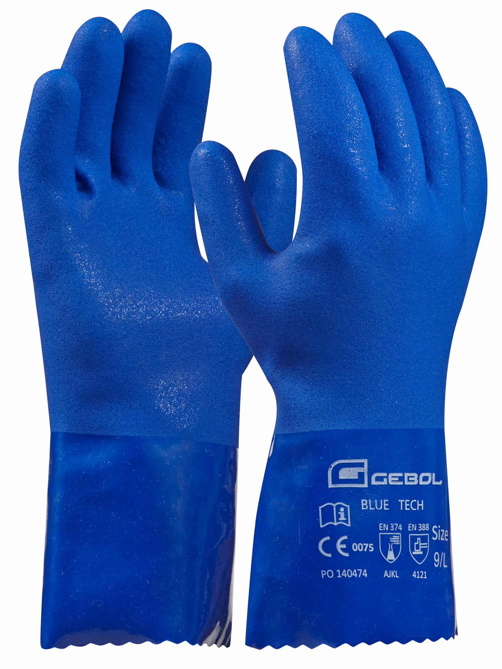 Gebol Blue-Tech PVC chemical protective gloves