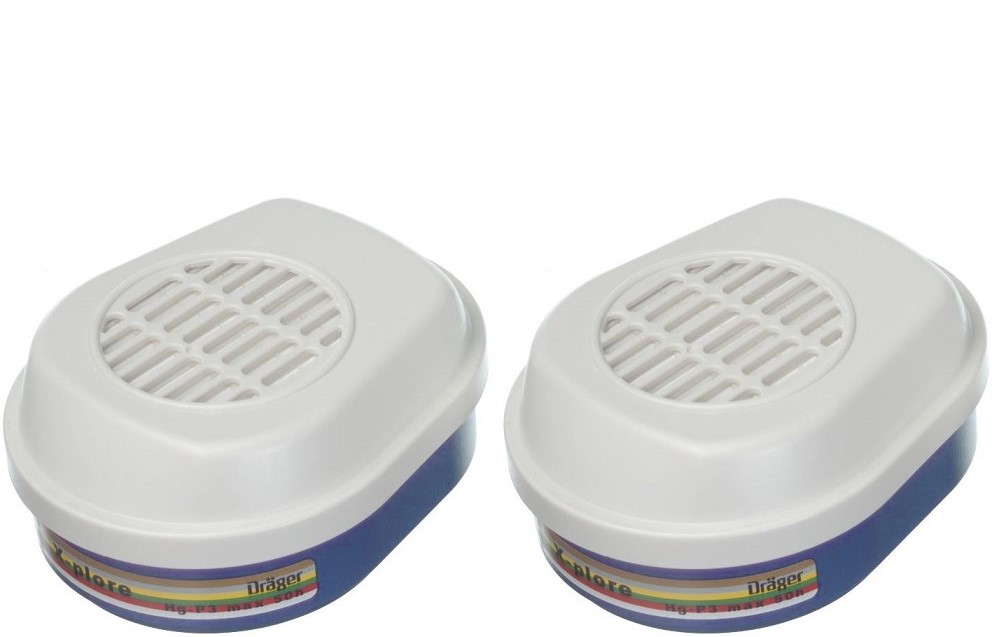 6738817CYCpAHr9rdyq1 Dräger X-plore Bajonett Kombinationsfilter A1B1E1K1 Hg P3 R D 6738817