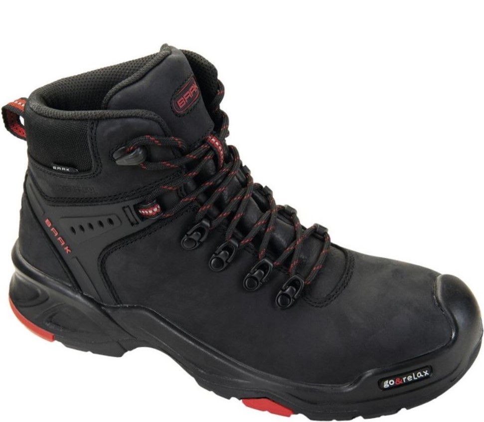 6645ri06UxRBQSpsb Baak 6645 Bailey lace-up boot S3 SRC HRO WR black-red