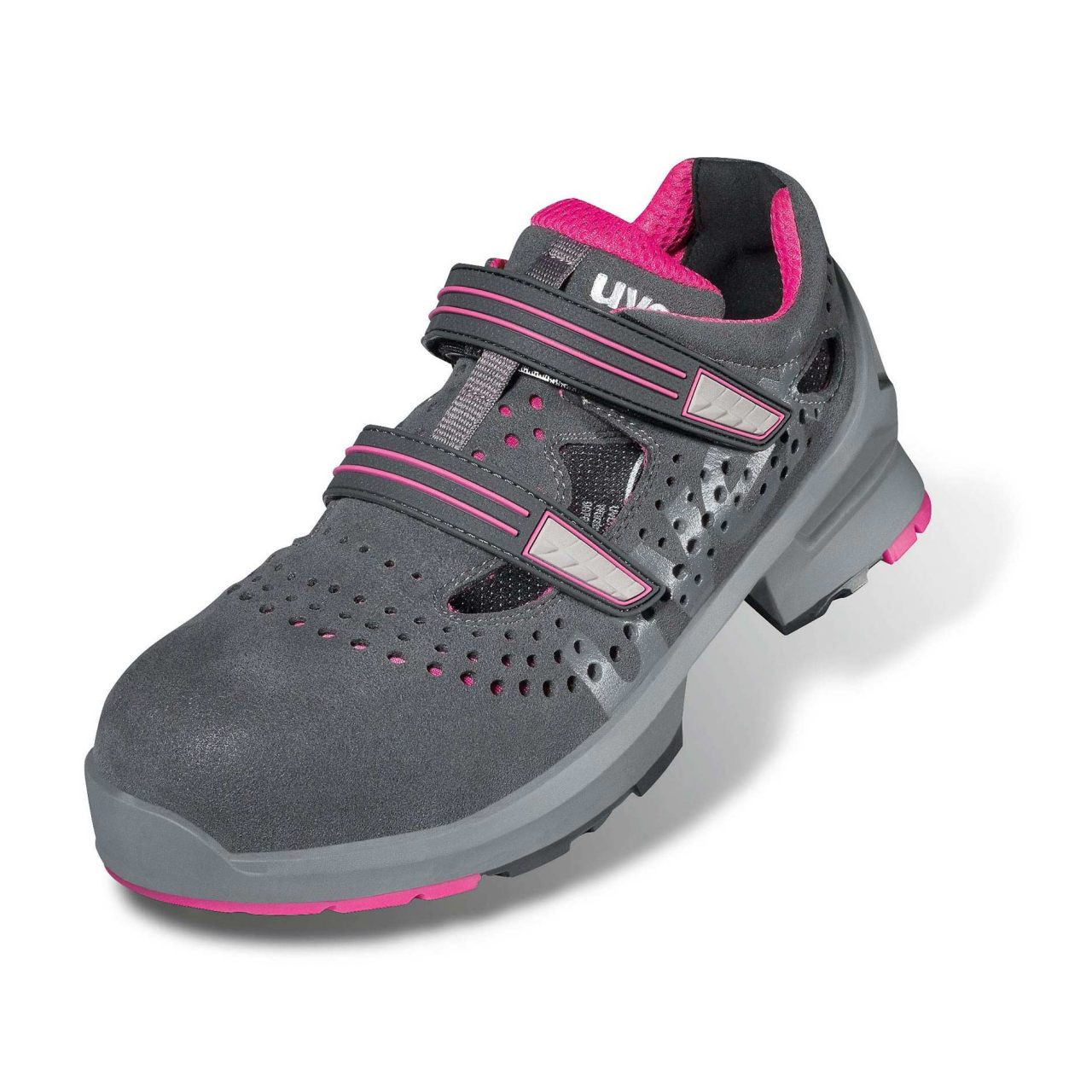 85608 uvex 1 ladies 85608 sandals S1 SRC, width 11, grey/pink