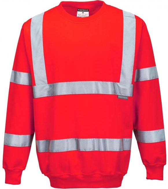 Portwest B303 Warning protection sweatshirt with reflective stripes