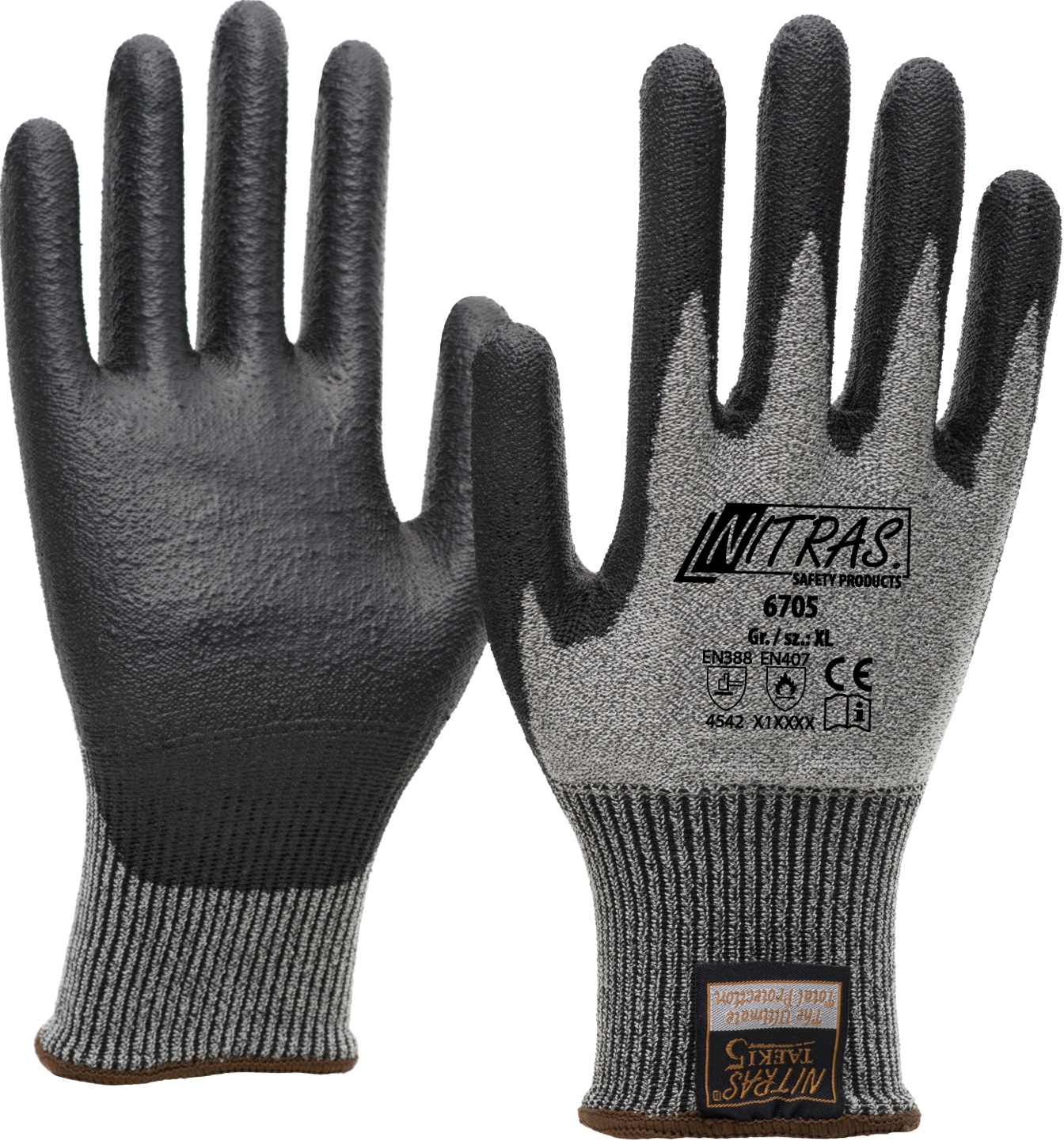Nitras 6705 Taeki5 Cut-resistant gloves with PU coating