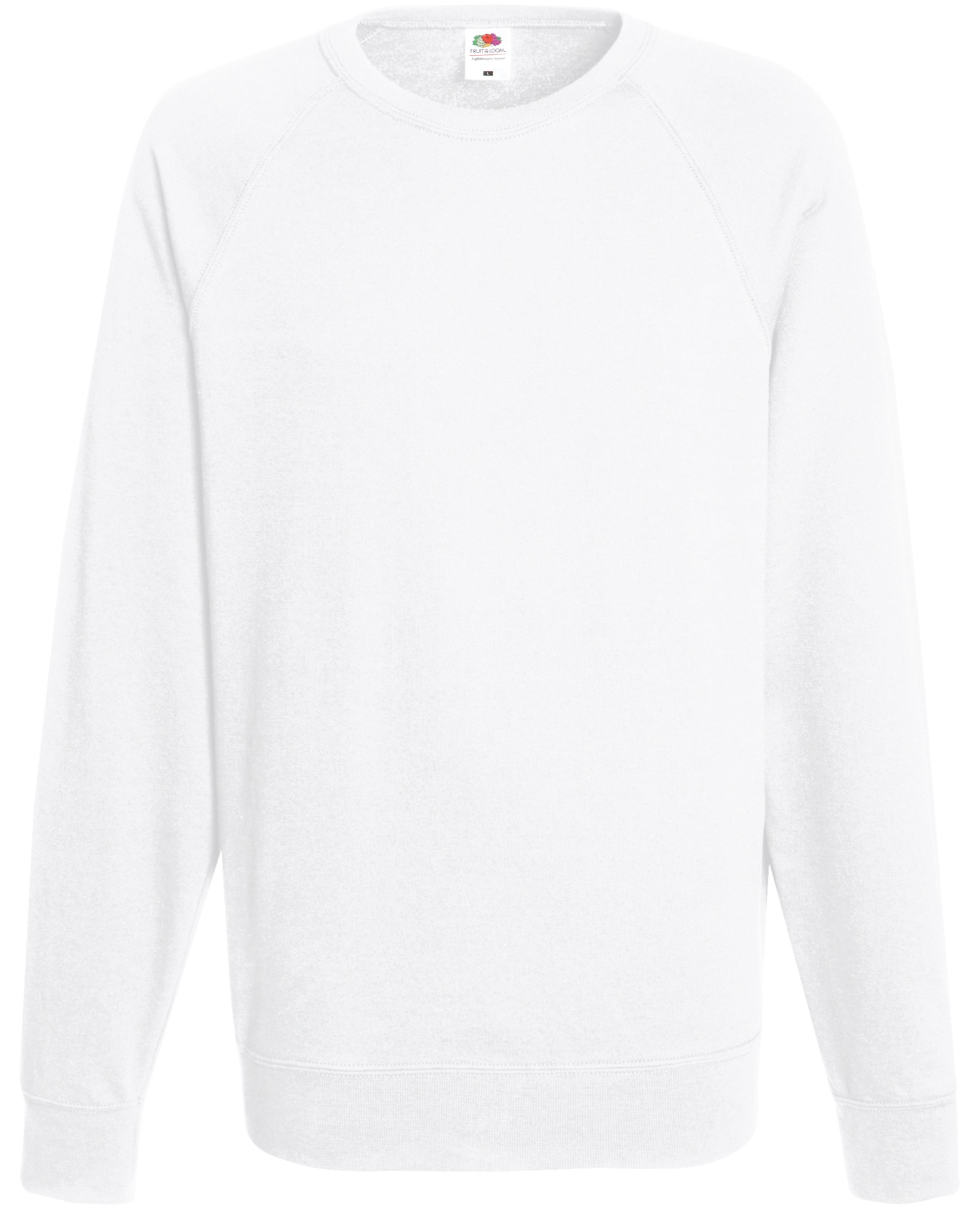 62-138-30_cutout_front Fruit of The Loom Lightweight Raglan Sweat in 12 colours