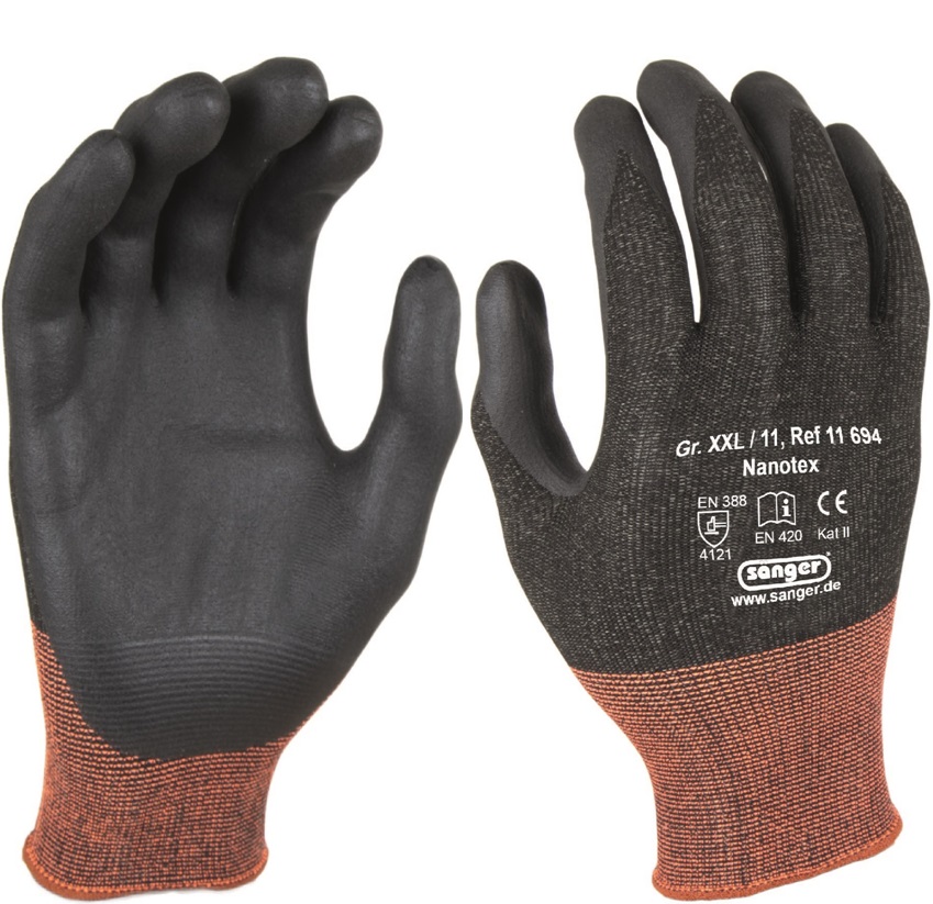 nanotex-1 Elastane protective gloves Nanotex with nitrile foam coating