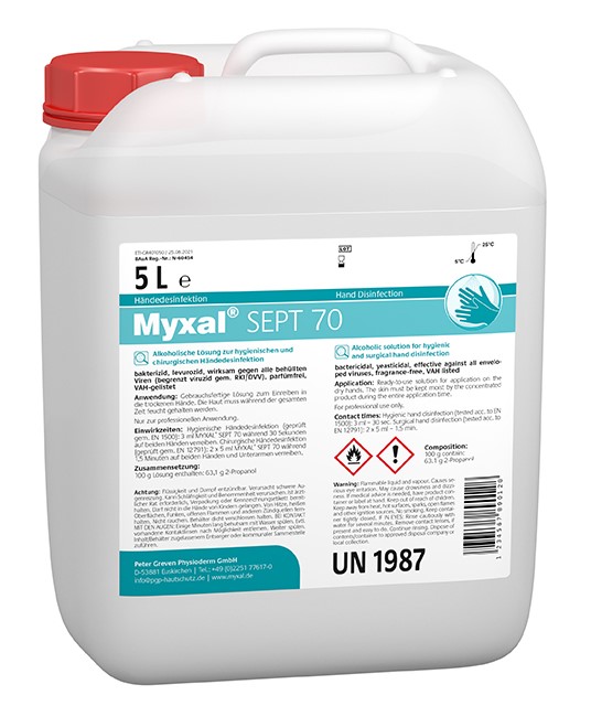 greven9b7zM2Qdumisp1 Greven Hand-Desinfektionsmittel Myxal Sept 70 5 Liter Kanister