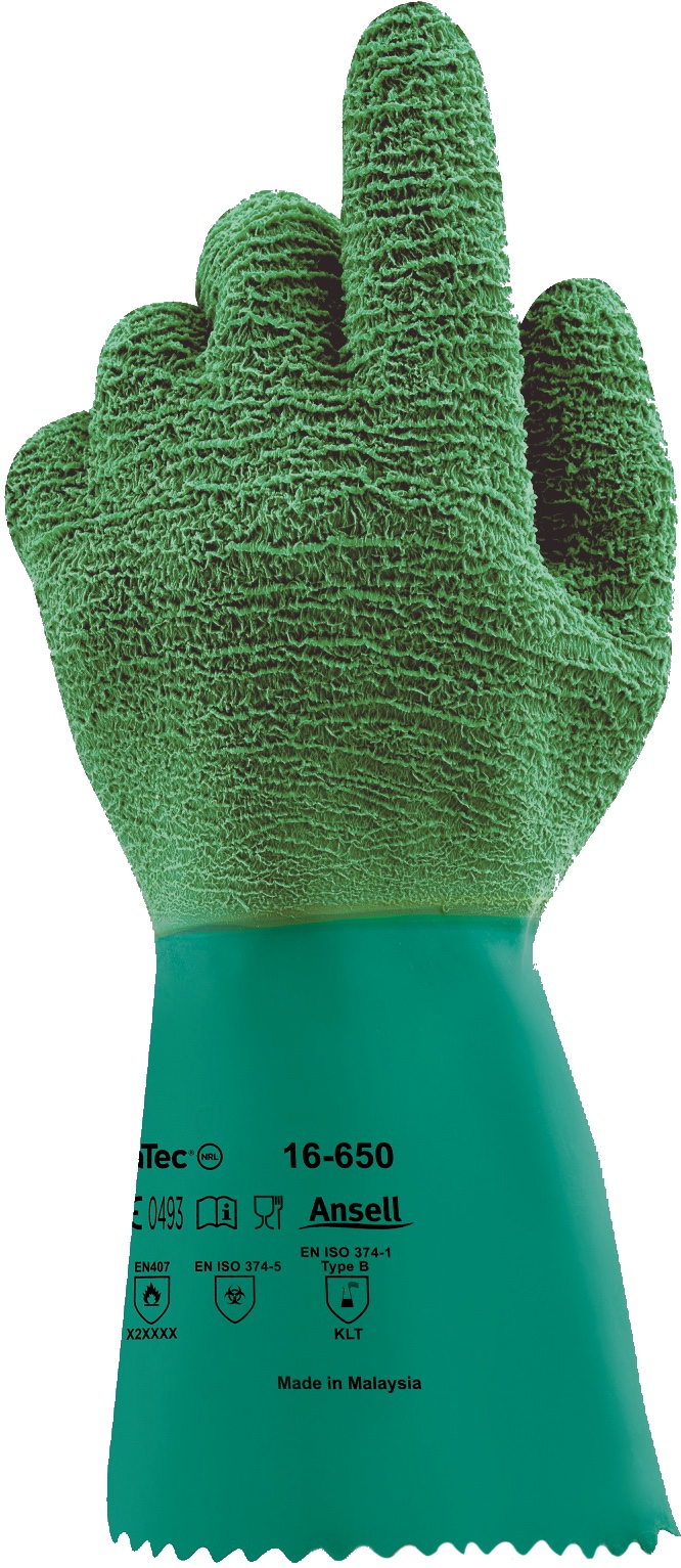 16-650-3 Ansell AlphaTec 16-650 Latex-Chemikalienschutzhandschuhe