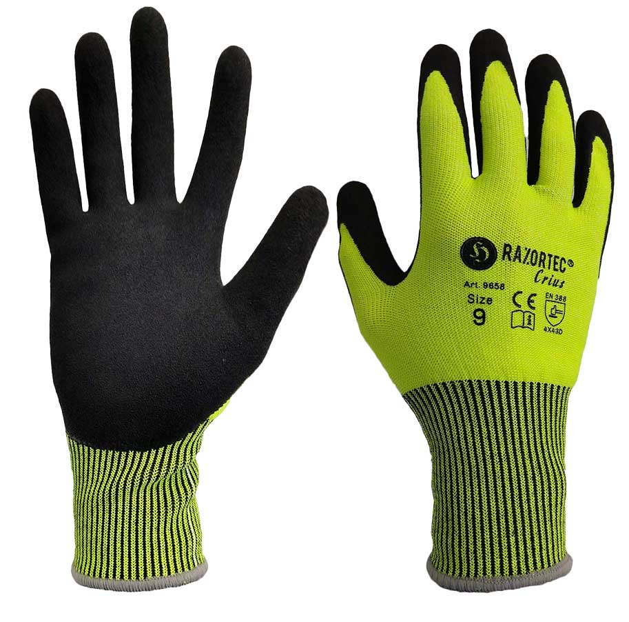 HansaTec Cut D Latex Foam Glove Cut Protection Level D