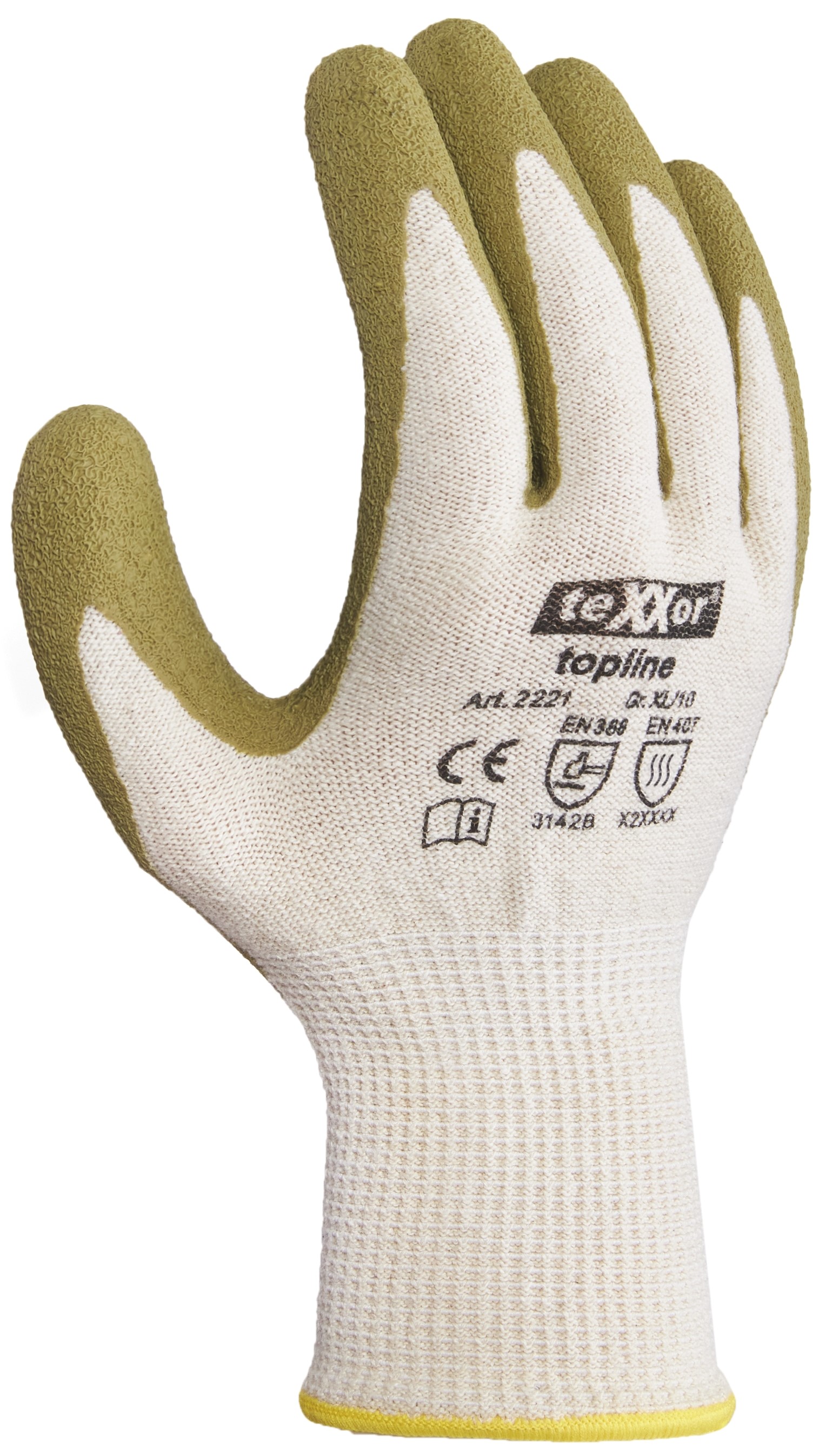texxor 2221 Green Protect Grobstrick-Schnittschutzhandschuhe mit Hitzeschutz