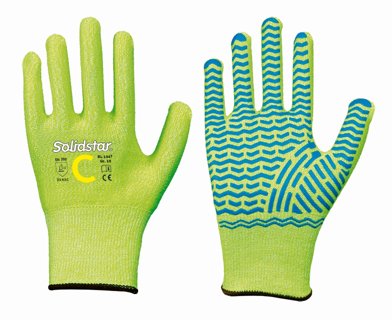 Solidstar 1447 Latex-Grip-Schnittschutzhandschuhe Level C