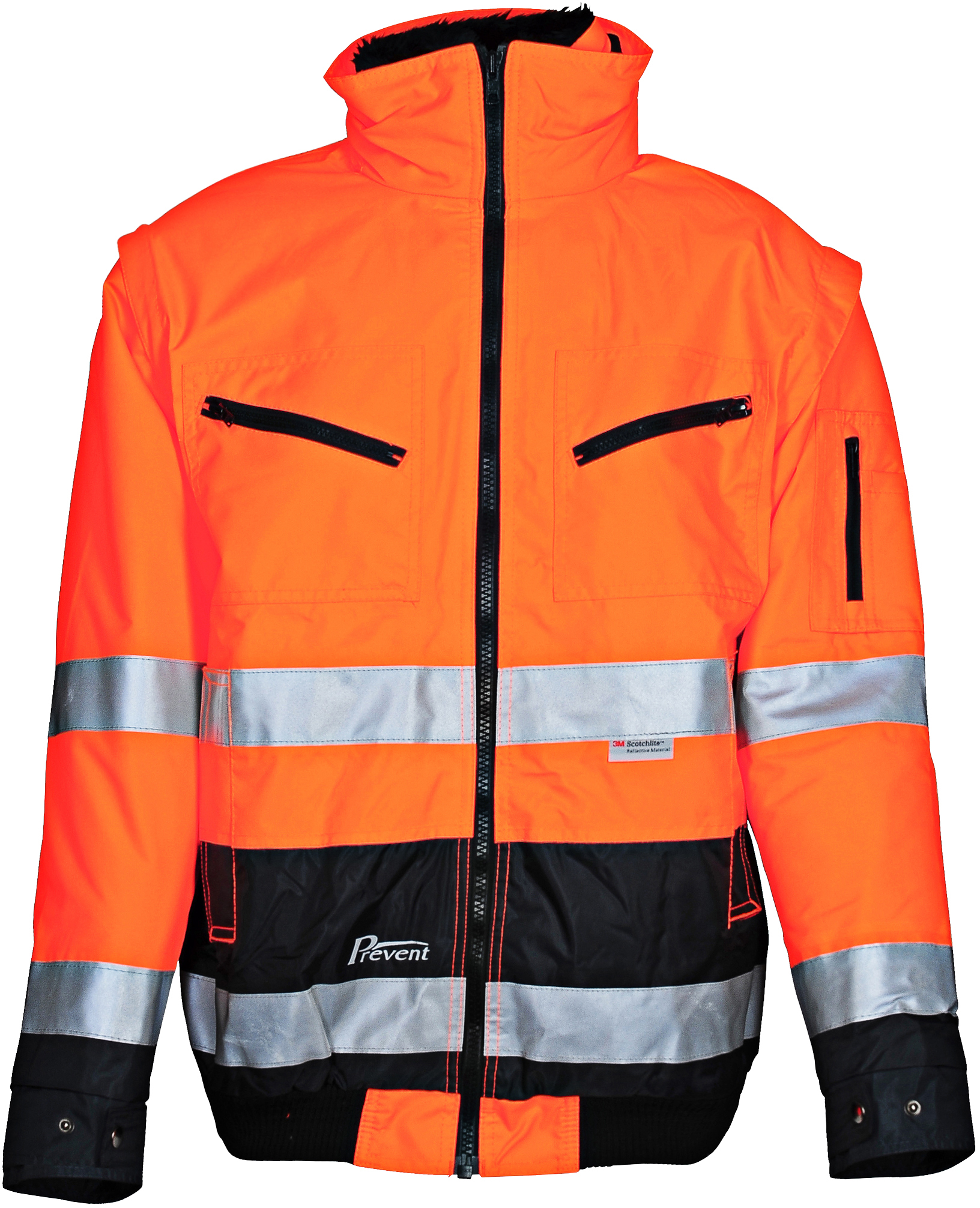 174zo_1 Prevent 174ZG Warning protection pilot jacket bright yellow-anthracite