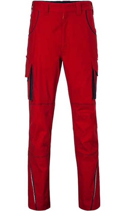 JN847_red_navy James & Nicholson JN847 Workwear waistband trousers Level 2 in 8 colors