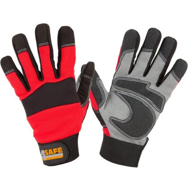 h553-1 4Safe H553 Colorado Synthetik-Lederhandschuhe grau