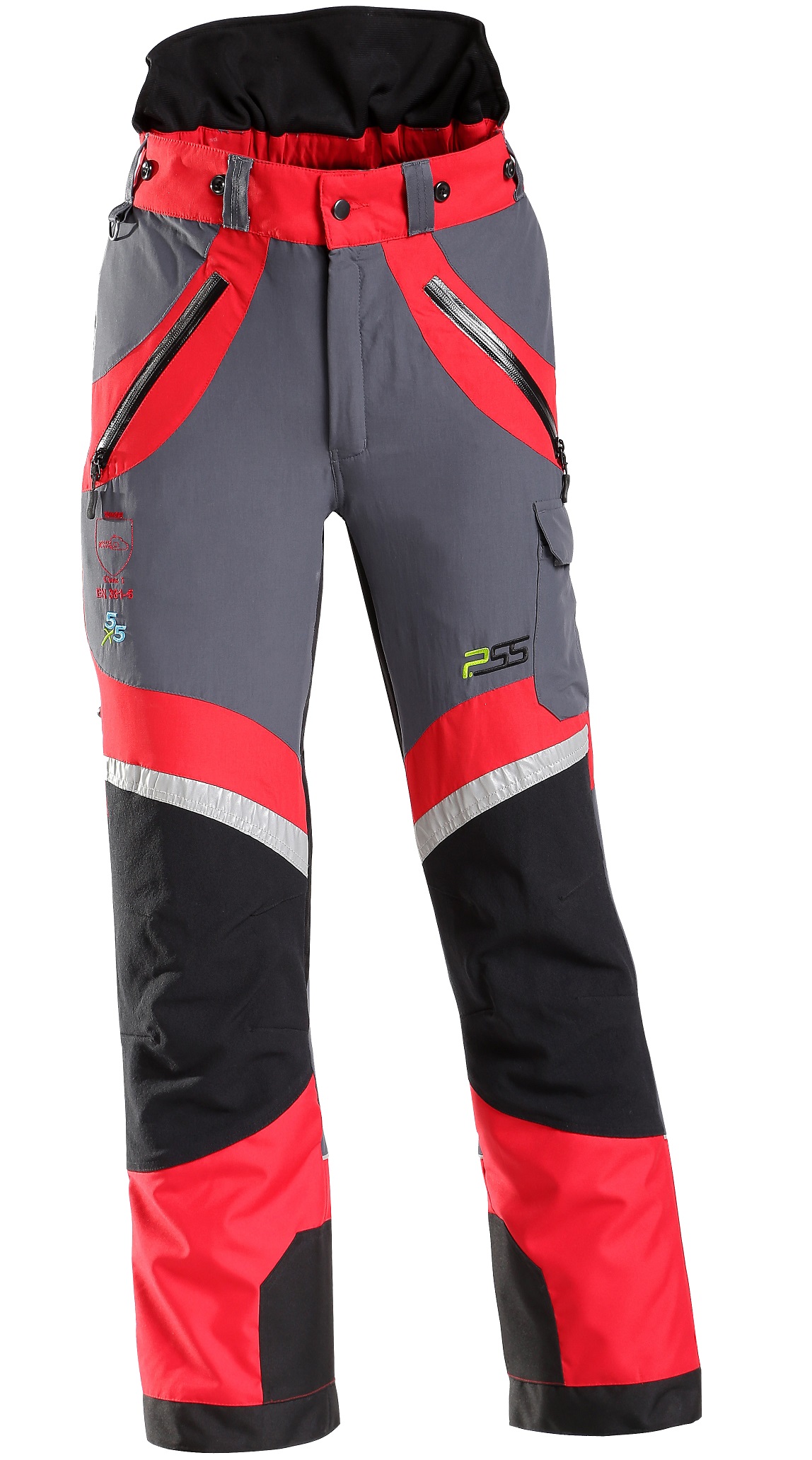 light_vorneqob1X1E9SewDz PSS X-treme Light cut protection trousers grey/red
