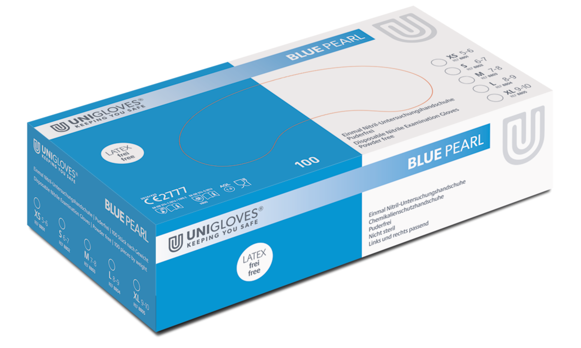 unigloves_blue_pearl_nitrilhandschuh_291799MhTVb5tSVReAm Unigloves Blue Pearl disposable nitrile gloves powder free blue