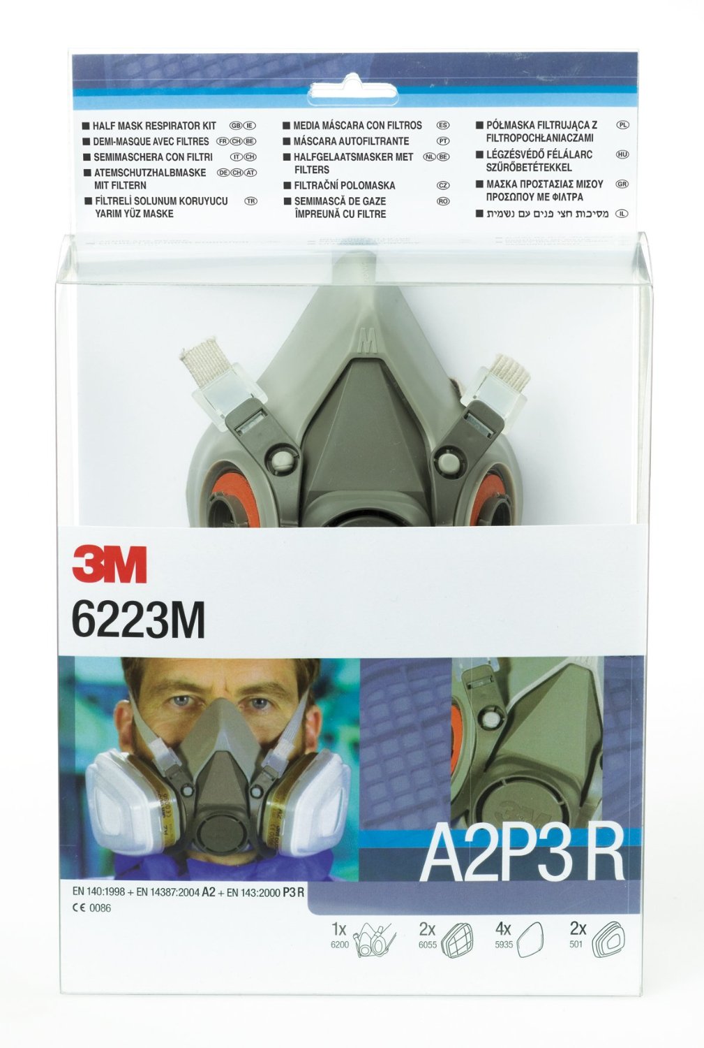 3M Halbmasken-Set 6223M Größe M Serie 6000