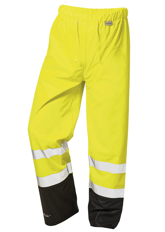 2370 NORWAY 2370 DIRK PU warning protection stretch rainbow trousers bright yellow/black