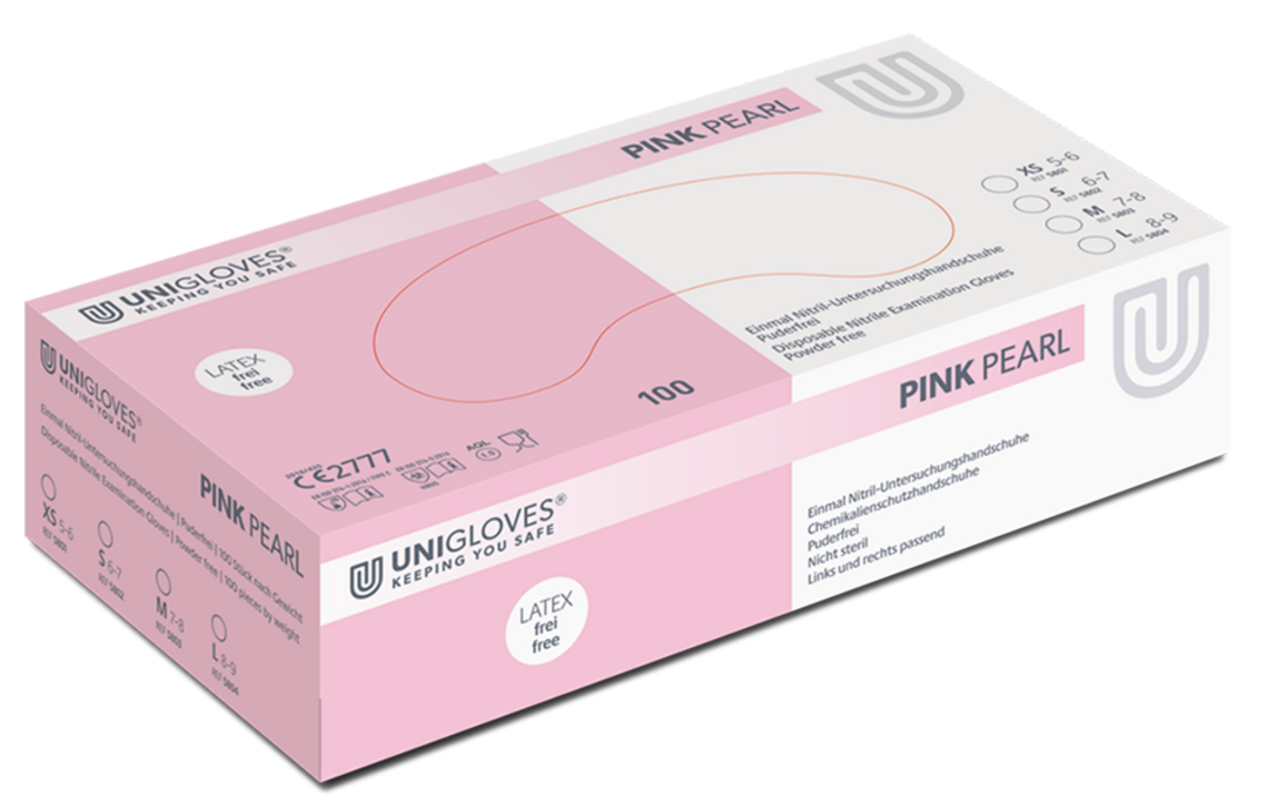 unigloves_pink_pearl__533509 Unigloves Pink Pearl Disposable Nitrile Gloves Powder Free