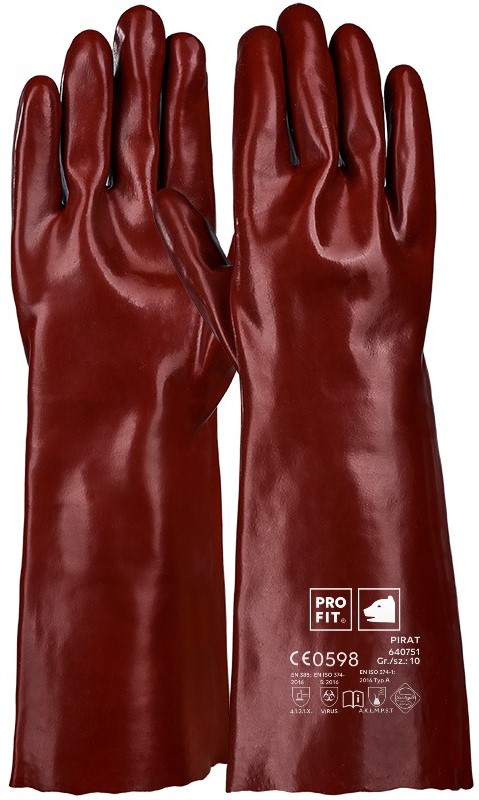 Pro-Fit 640751 Pirat Vinyl-Chemikalienschutzhandschuhe 40 cm