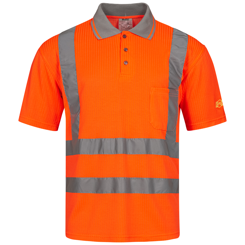 22698JNQY3yrJqopo6 Safestyle 22698 CARLOS warning polo shirt fluorescent orange