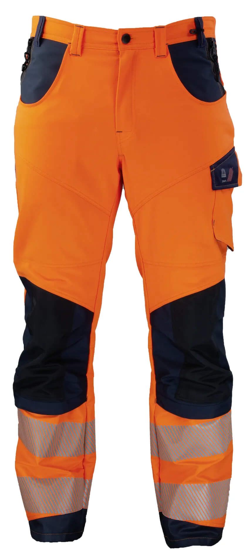 4182BH_2_1920x1920 Asatex 4182BH Warnschutz-Bundhose leuchtorange-dunkelblau