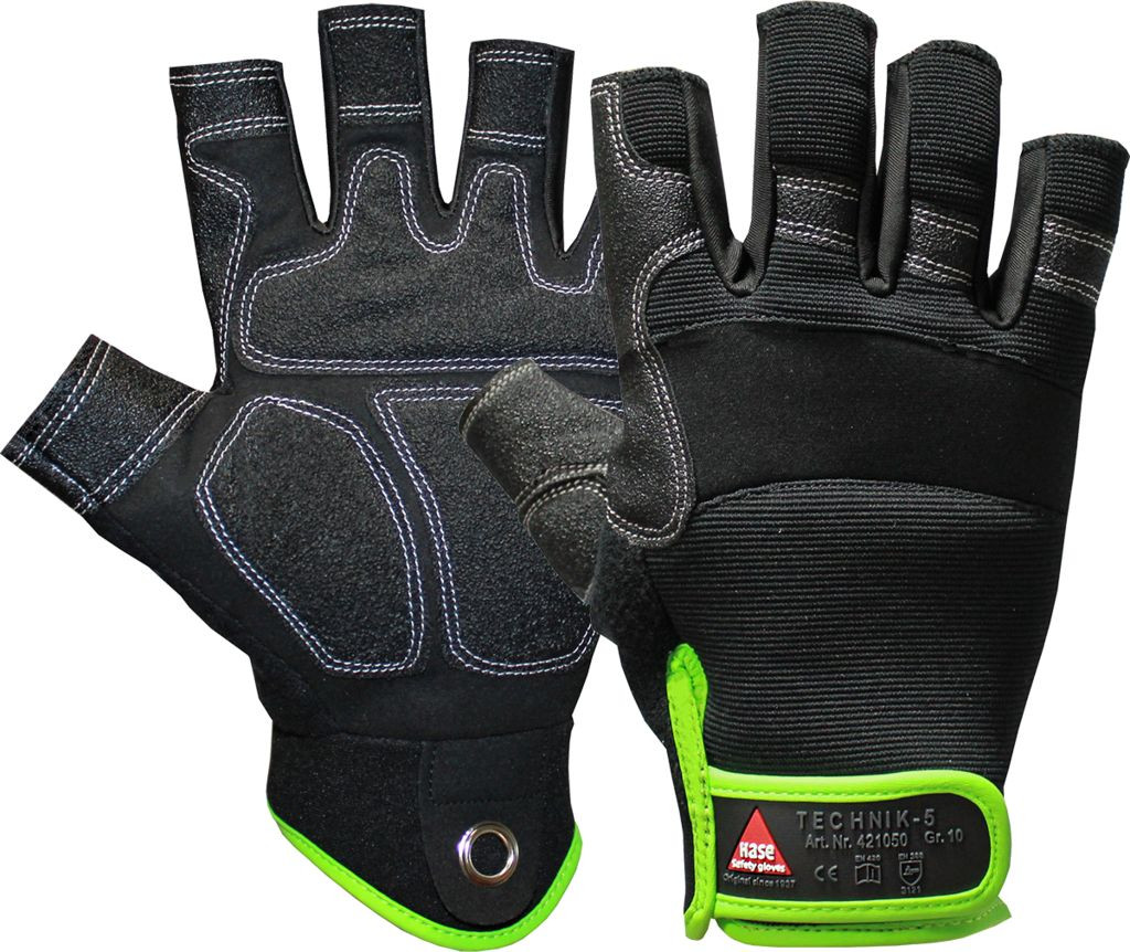 Hase 421050 Technik 5 Synthetikleder-Mechanikerhandschuhe