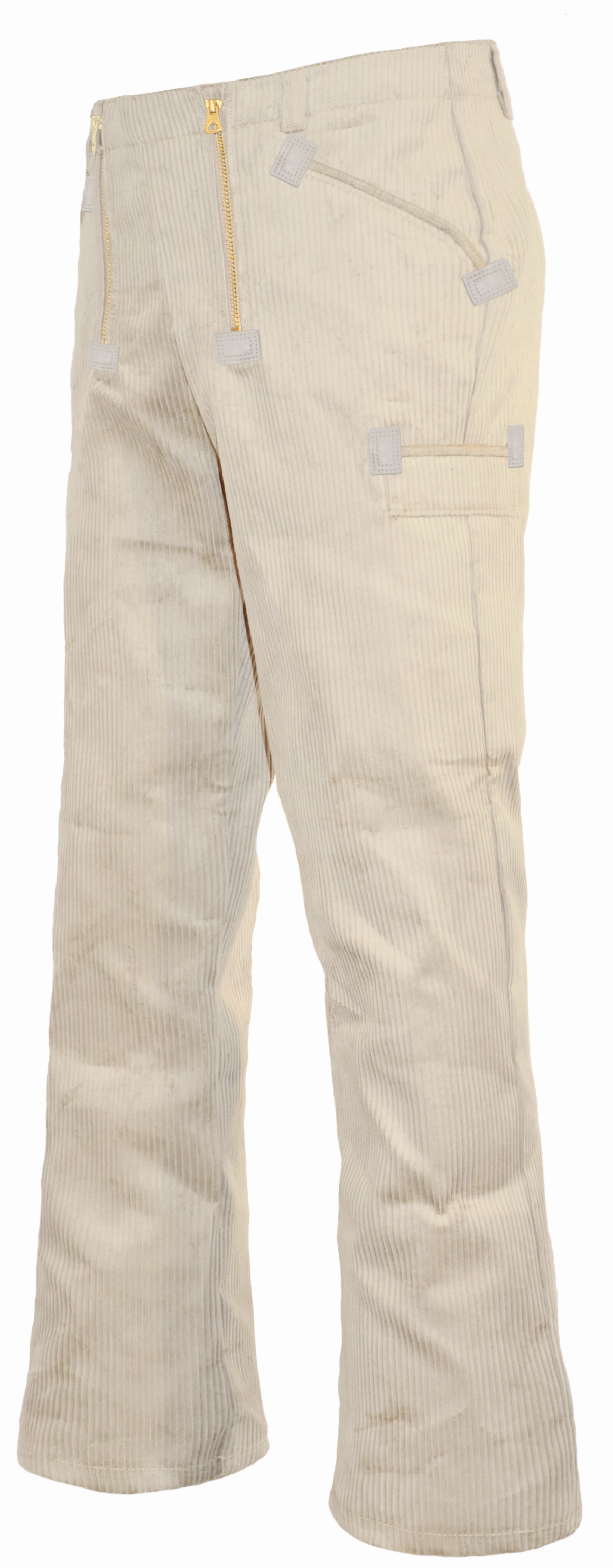 Eiko Donau Trenkercord Schlag-Zunfthose reinweiß