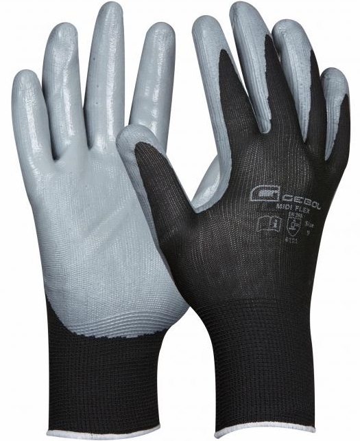 Gebol Midi Flex protective gloves with nitrile coating