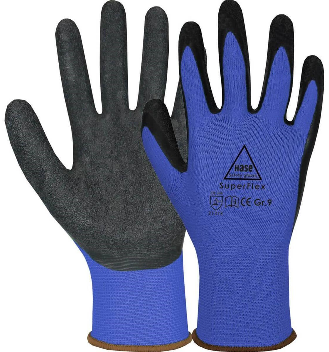 508610B Hare 508610B SuperFlex Blue Latex Protective Gloves