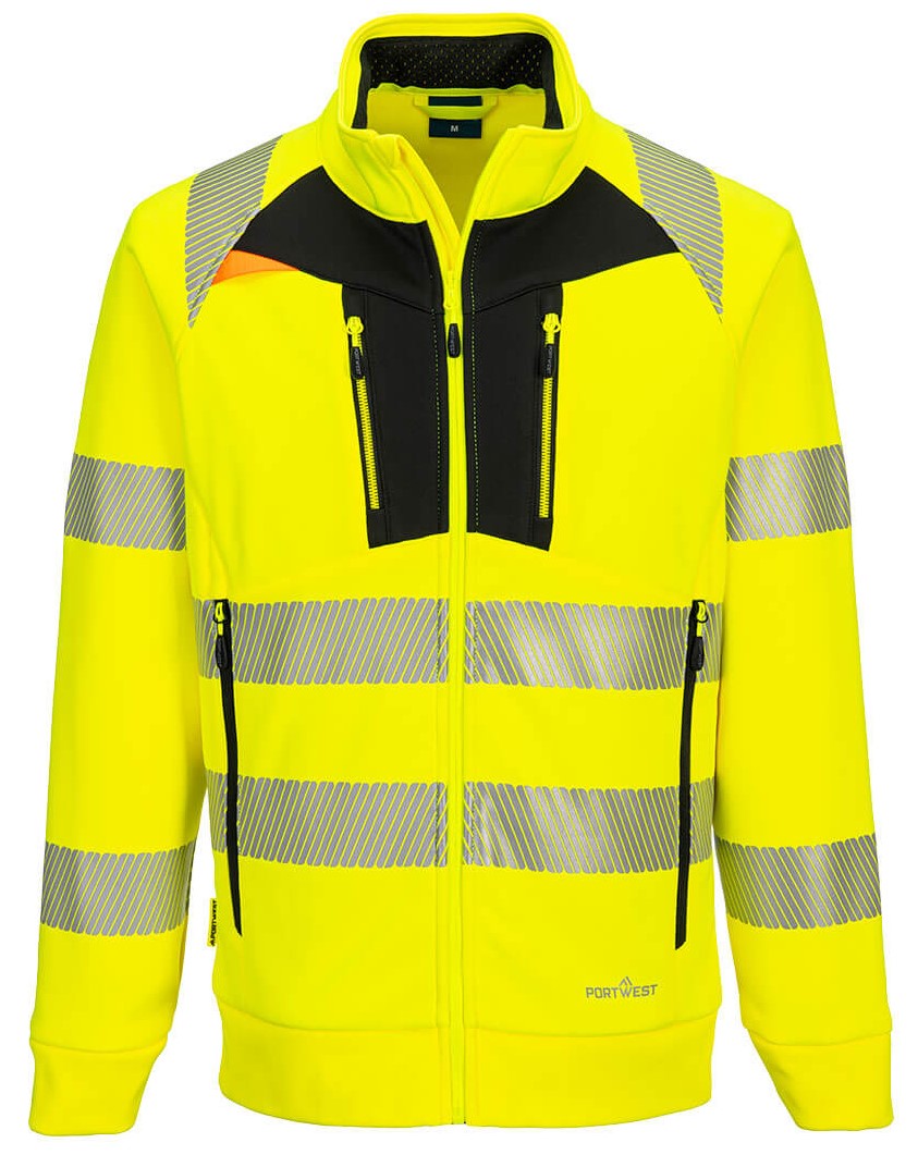 Portwest DX477 DX4 Warnschutz-Funnel Neck Sweatshirt mit Reißverschluss