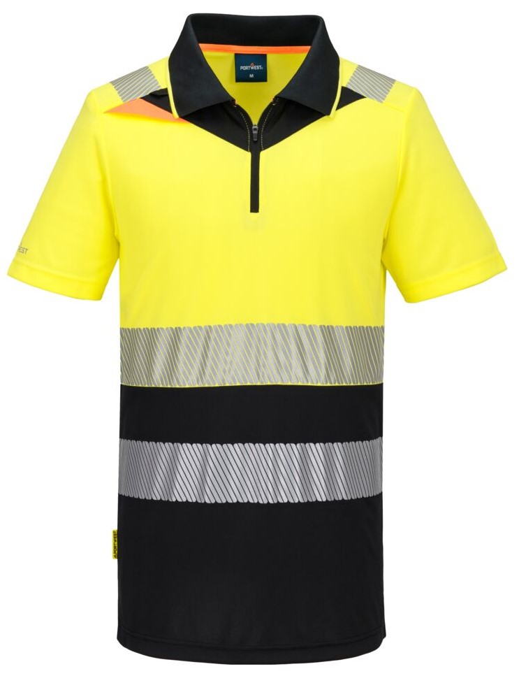 Portwest DX435 - DX4 Warnschutz-Poloshirt mit Reißverschluss