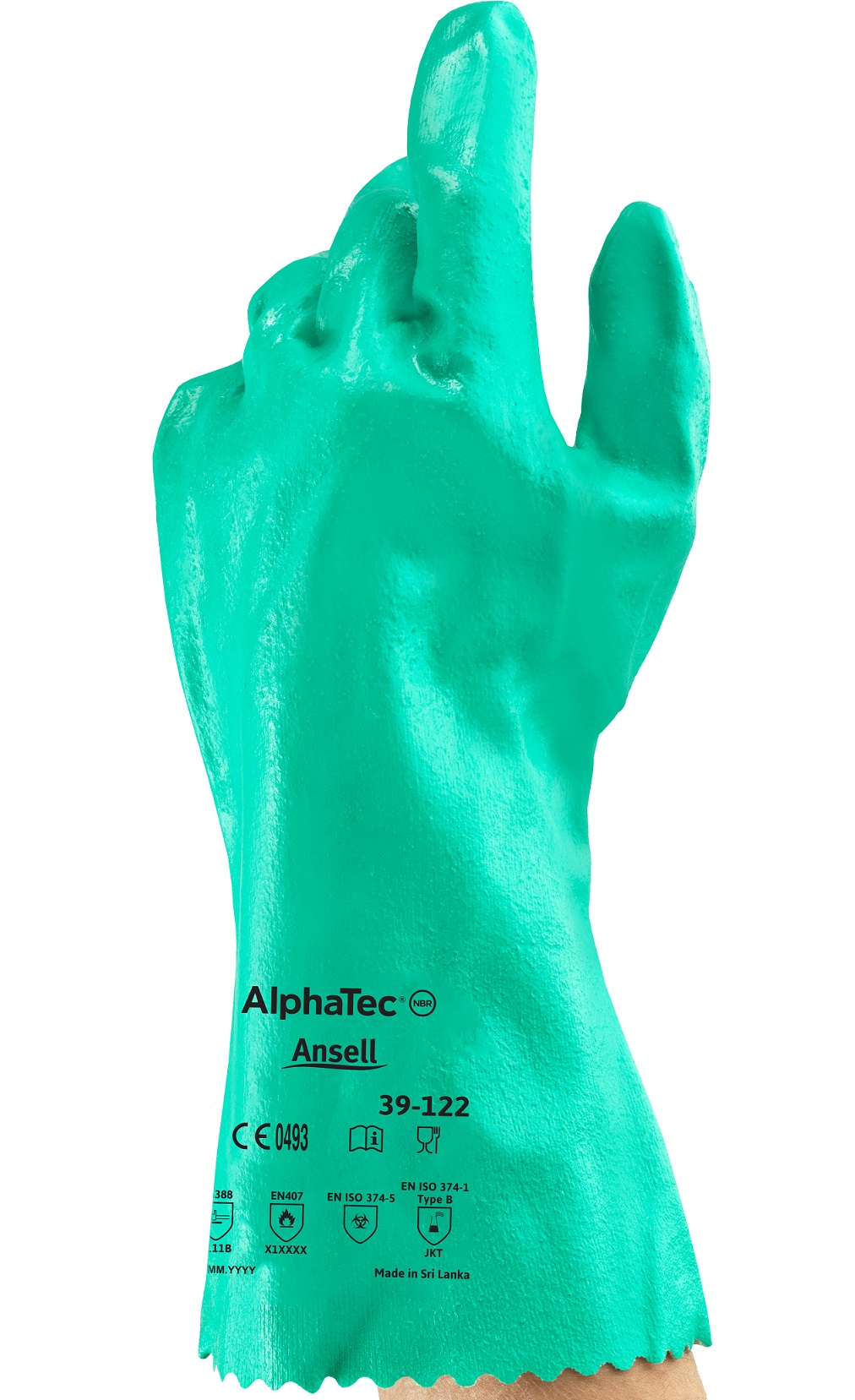 39-122 Ansell AlphaTec 39-122 Nitril-Chemikalienschutzhandschuhe Level B