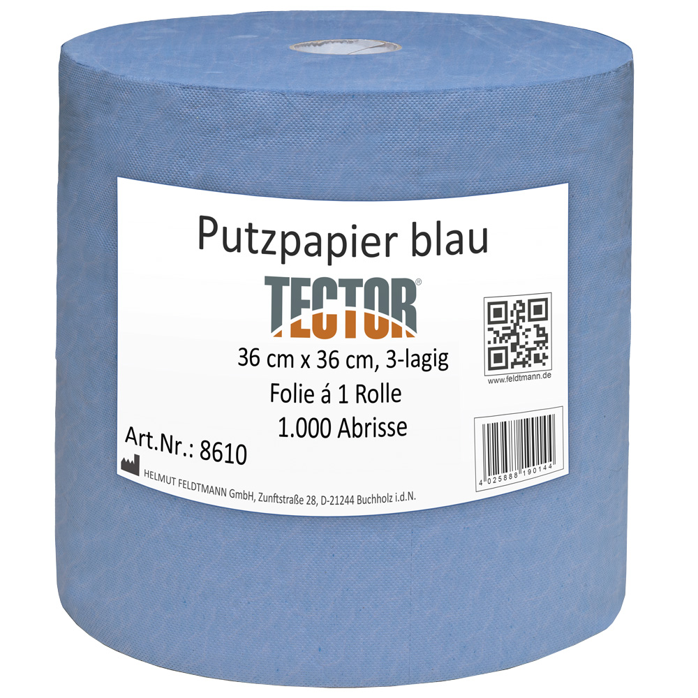 Tector 8610 Putzpapier 3-lagig ca. 36 x 36 cm 1000 Blatt