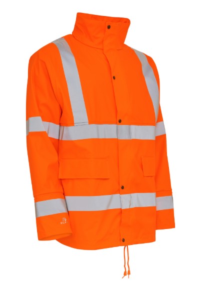 1vGS2bV9V6spVI ELKA Rainwear 026300R Dryzone Visible PU Regenjacke Hi-Vis mit Reflexstreifen