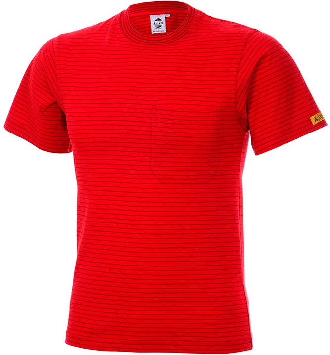 ESD T-Shirt kurzarm rot 150g/m²