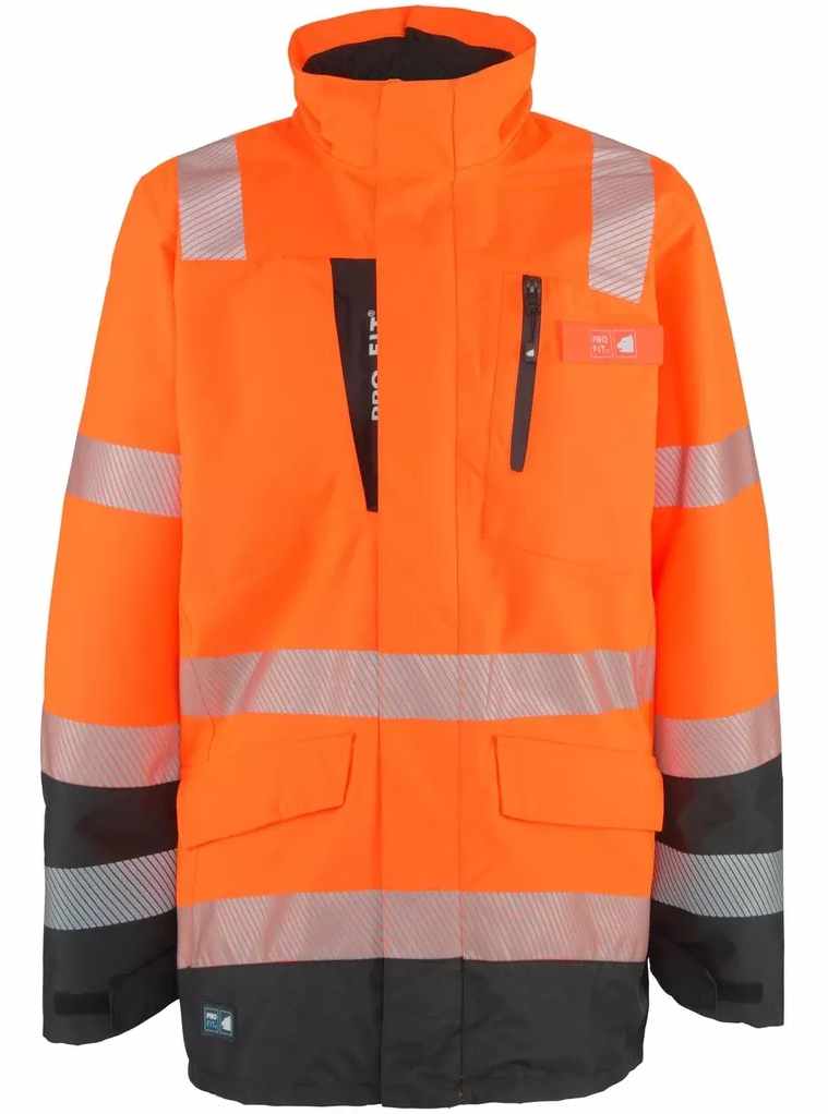 Pro-Fit 9848 Warnschutz Parka neonorange-schwarz Klasse 3