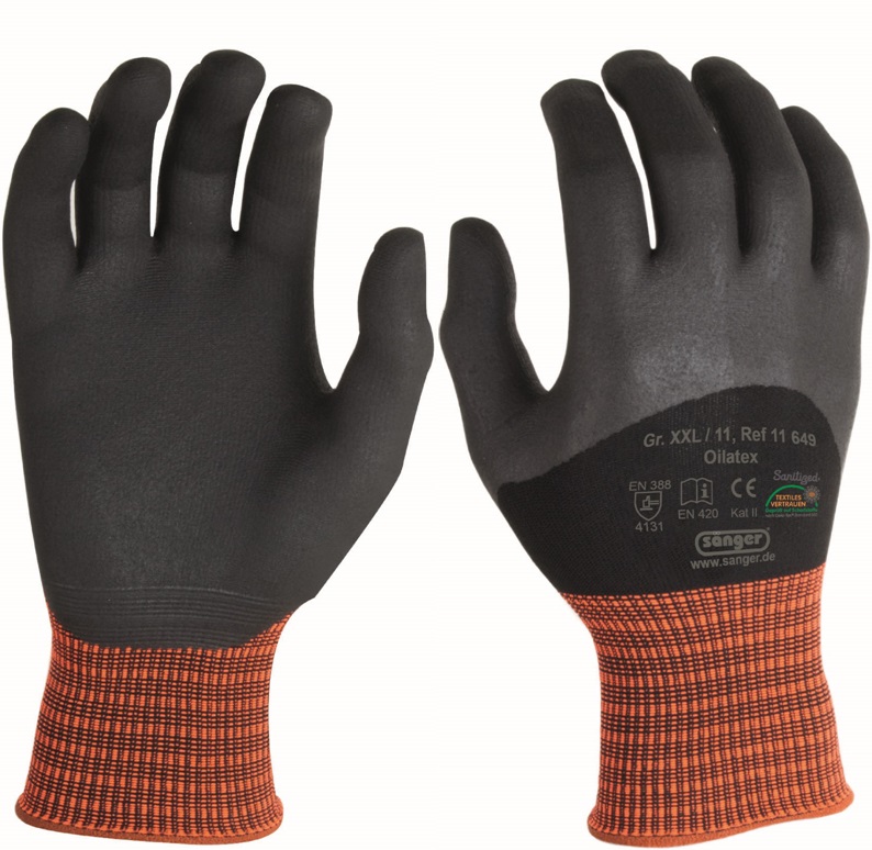 oilatex-1 Protective gloves Oilatex with liquid-tight 3/4-nitrile coating