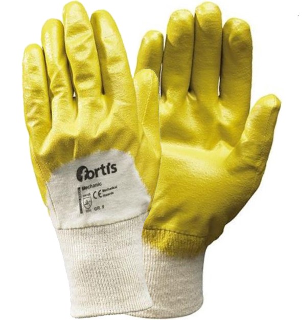 Fortis Classic Mechanic Nitrilhandschuhe gelb