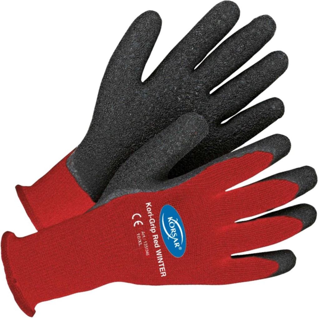 100_42743 Corsair Kori-Grip Red Winter Latex cold protection gloves
