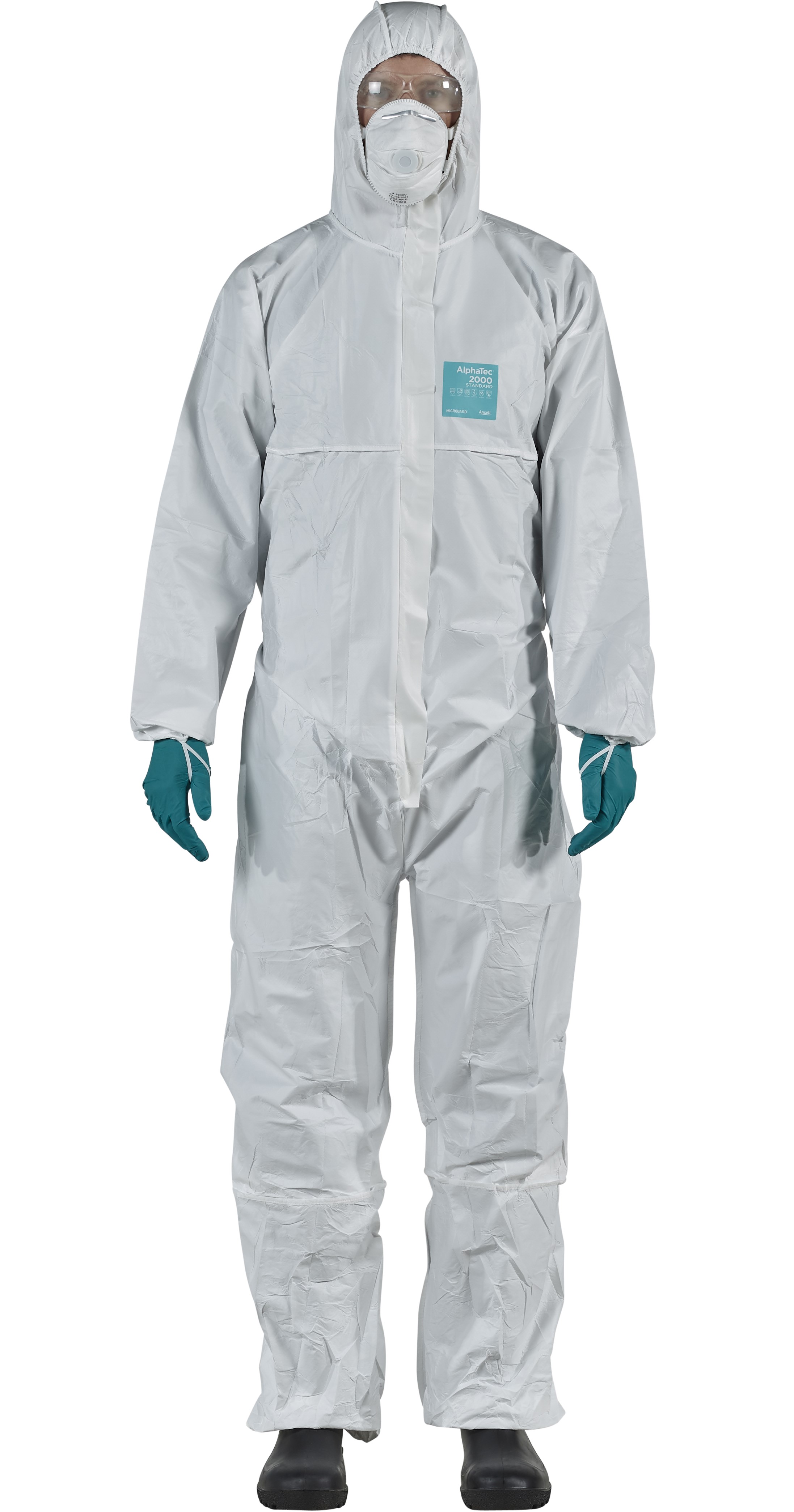 Microgard / AlphaTec 2000 Standard Overall mit Kapuze für Absturzsicherung Modell 162 weiß