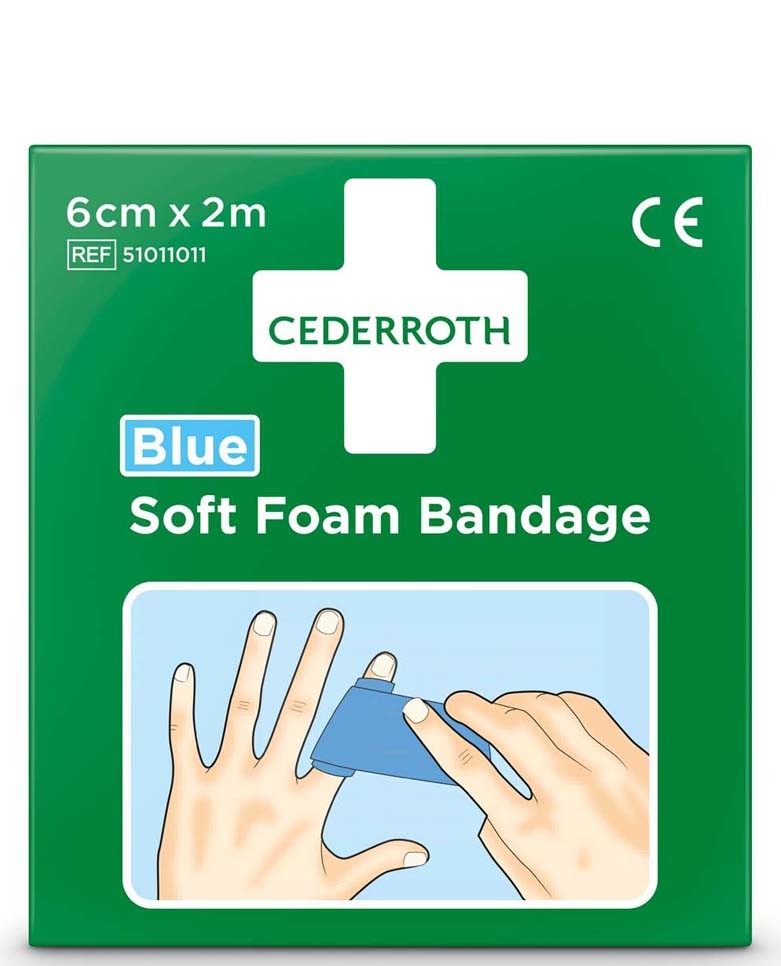 51011011-1 Cederroth 51011011 Soft Foam Bandage Blue 2m