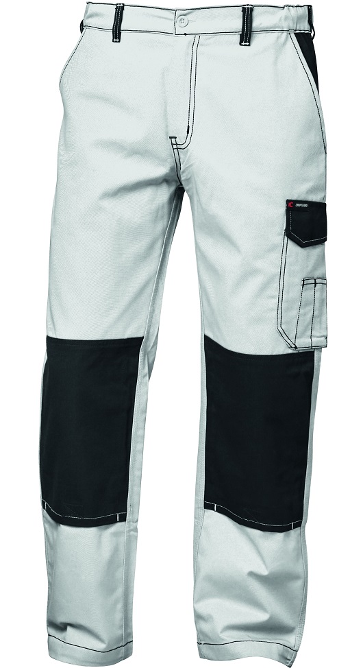 Craftland 22466 MONS Twill-Bundhose weiß-grau