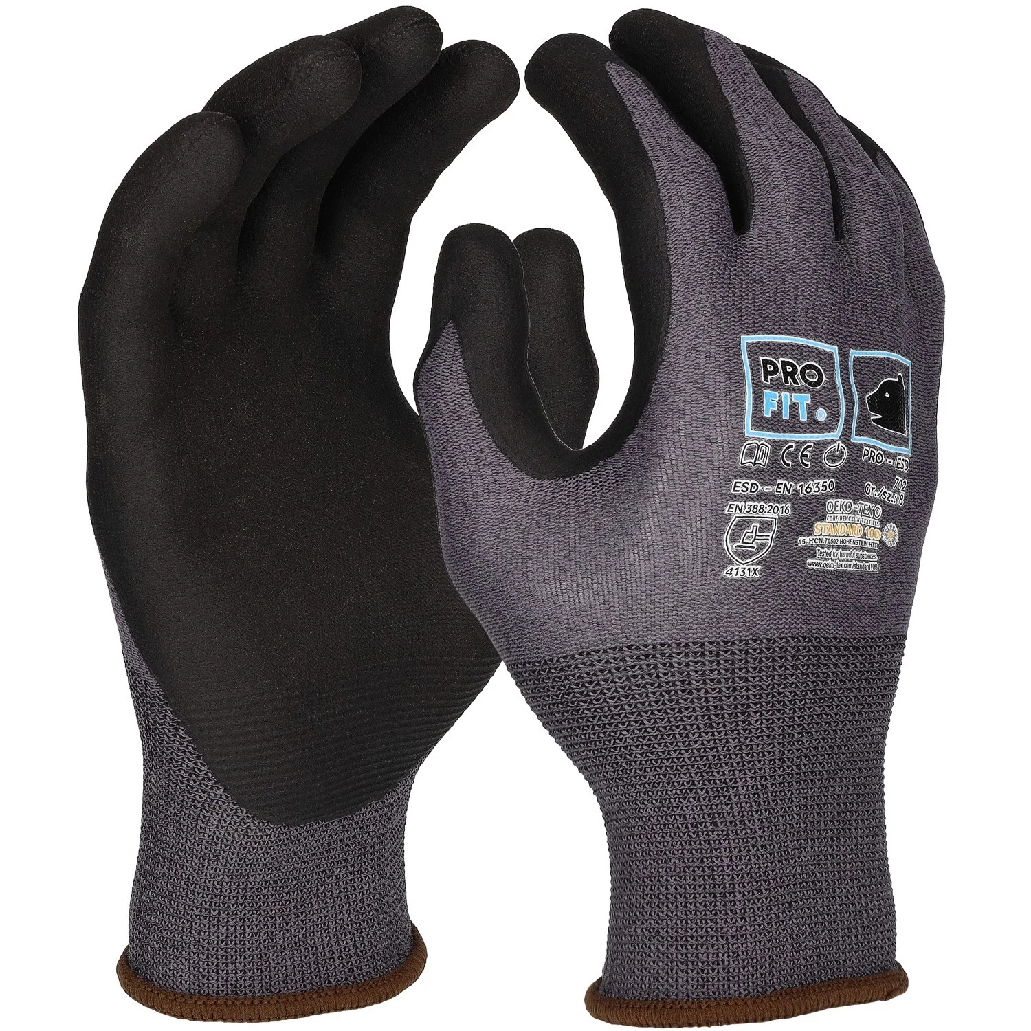 Pro-Fit 702 PRO ESD Nitrilschaum-Feinstrickhandschuhe